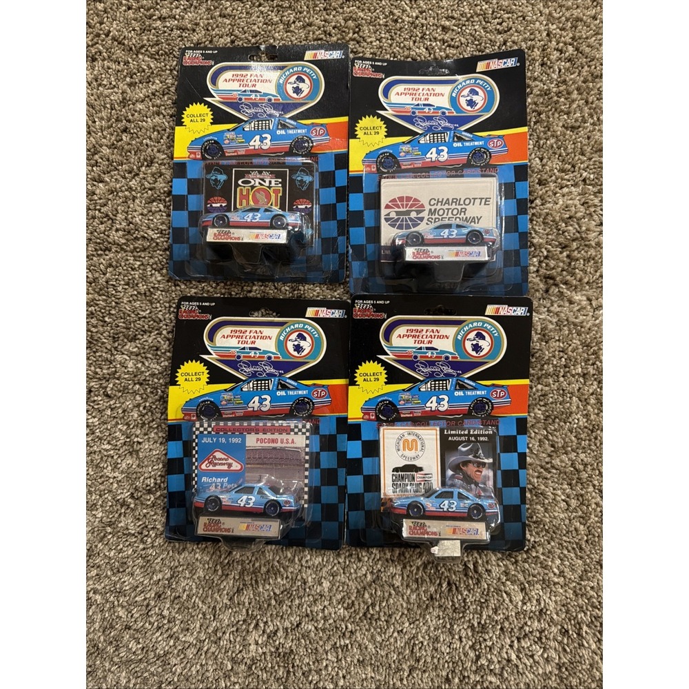 Racing Champions #43 Richard Petty 1991 NASCAR STP 1/64 -‎ Lot of 4 Cars